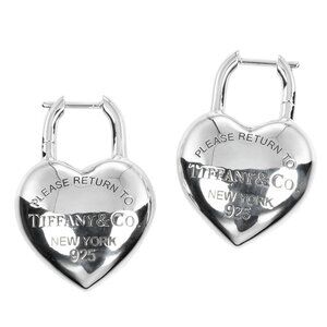 TIFFANY Authentic Silver Heart Earrings